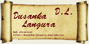 Dušanka Langura vizit kartica